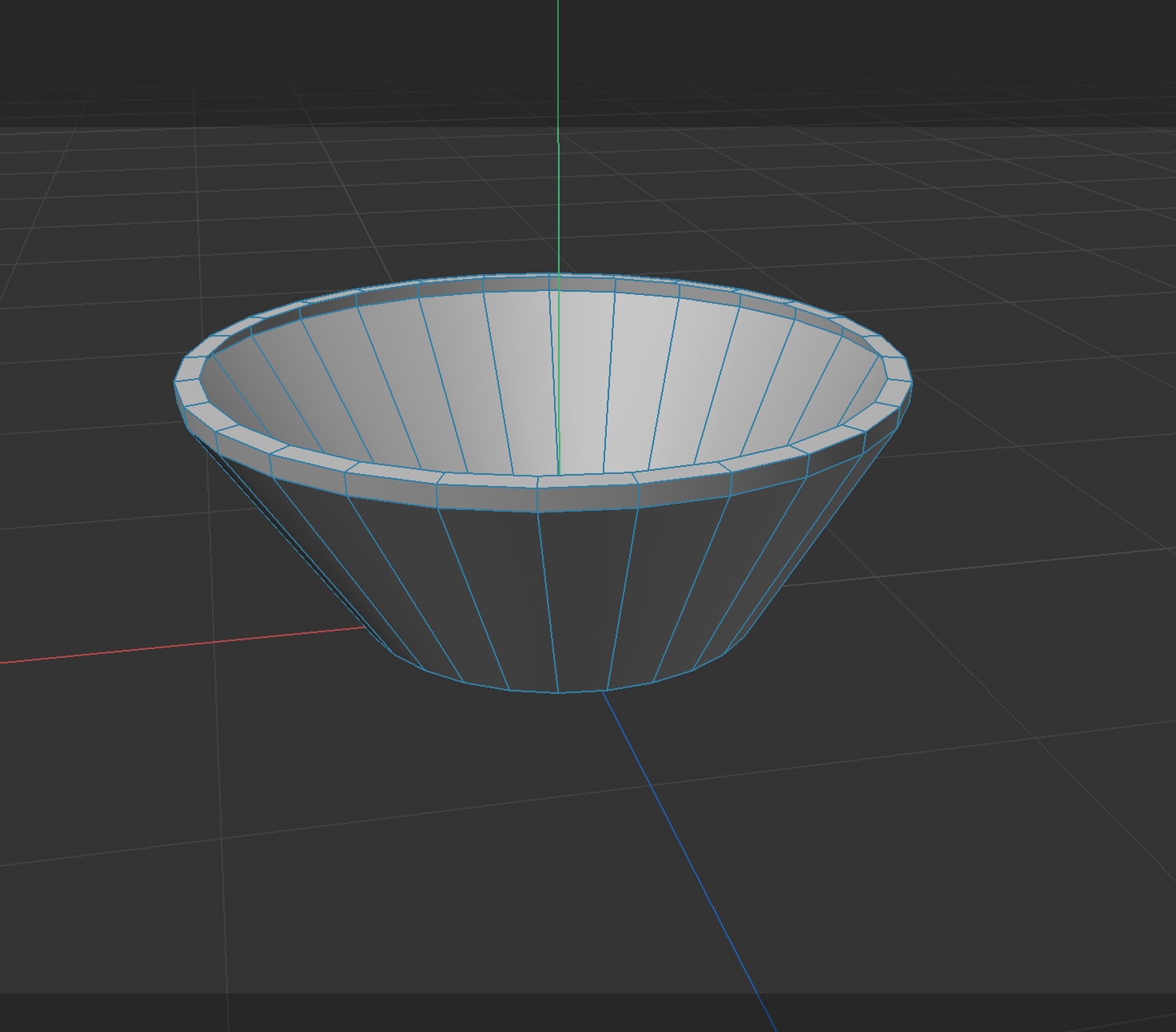 I create the egg tart cup again with more segments to make it smoother and rounder.